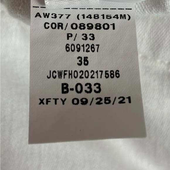 NEW J Crew 8" Mid Rise Skinny Jean Signature Stretch 35 White $118 0877 - Picture 11 of 12